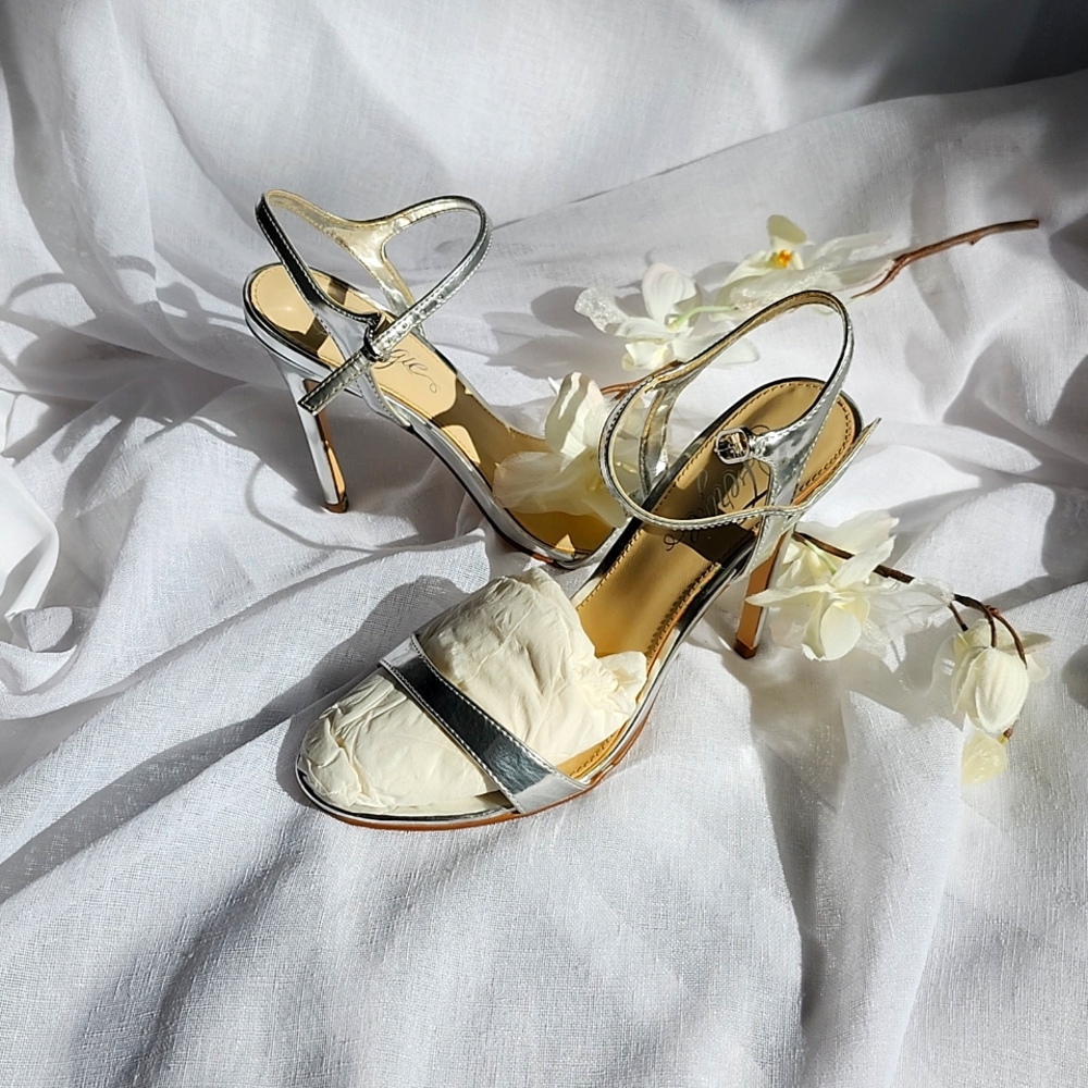 Fergie 4 inch Silver Dress Sandal, 8M, $25